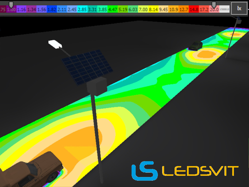 Autonomous 30W LED Street Lighting System, 5600 lm