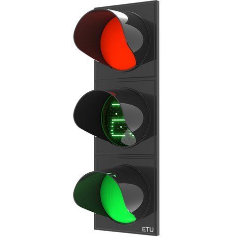 Транспортний LED світлофор із ТЗВЧ у жовтому сигналі ETU-TLL-CTY фото